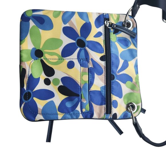 Franco Sarto Floral Crossbody Bag With Adjustable Strap Zipper Compartments - Picture 2 of 5